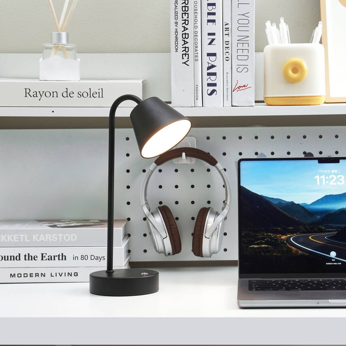 POCOline LED-Tischleuchte Darla schwarz Metall B/H/L: ca. 11x31x11 cm