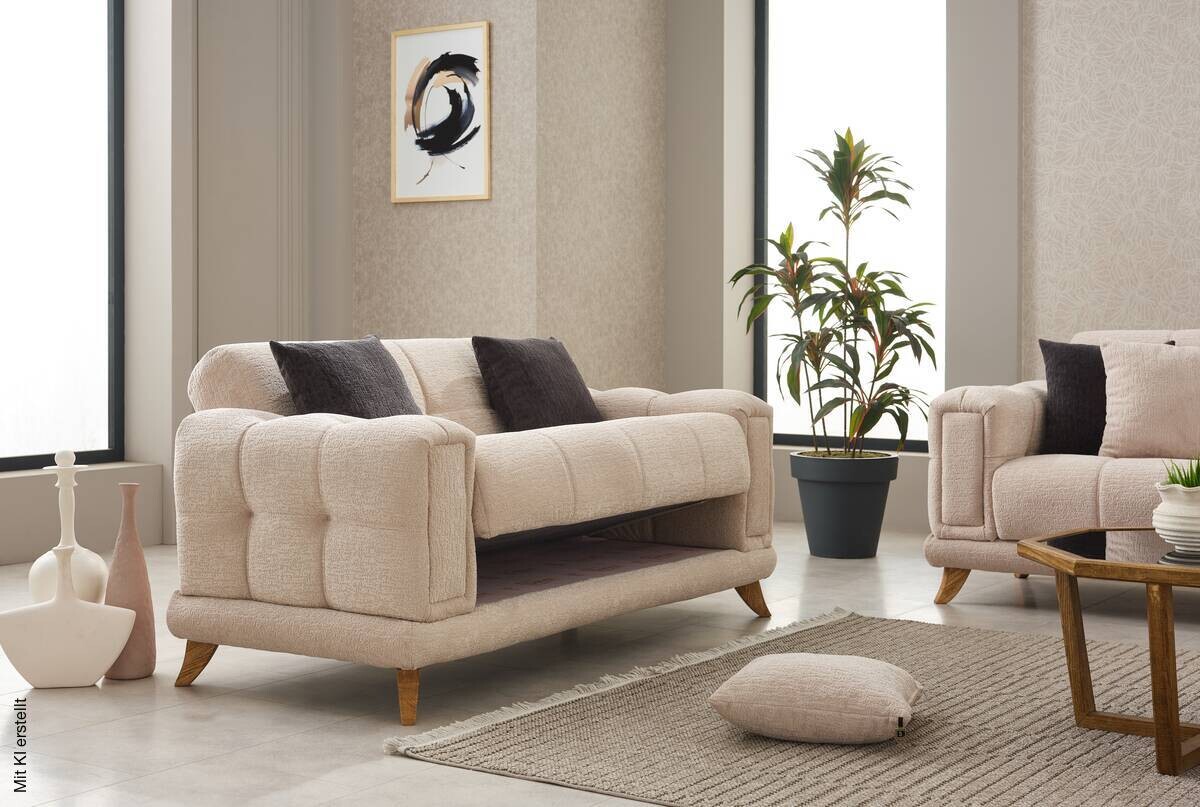 Sofa 3-2-1 Rixos beige Webstoff