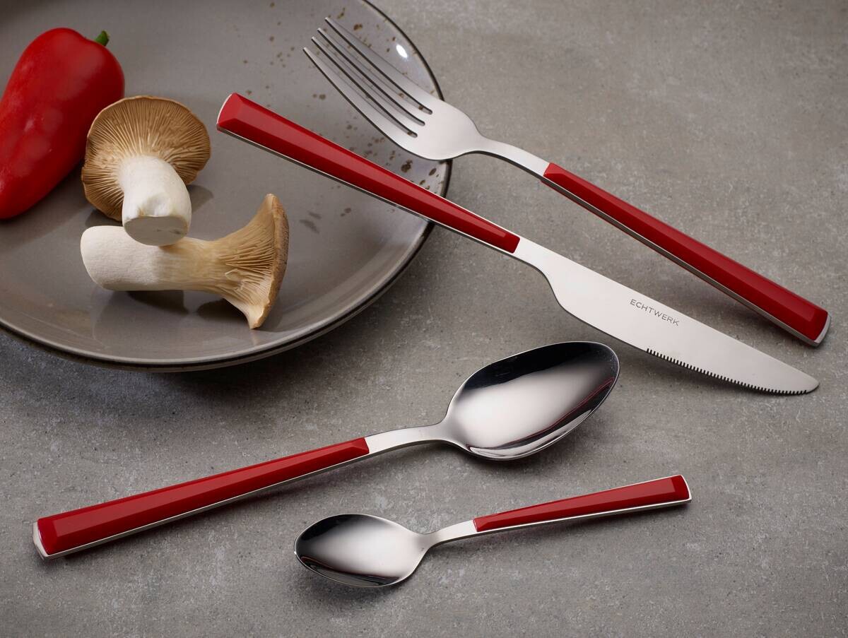 ECHTWERK Besteckset Basic rot Edelstahl 16 tlg.