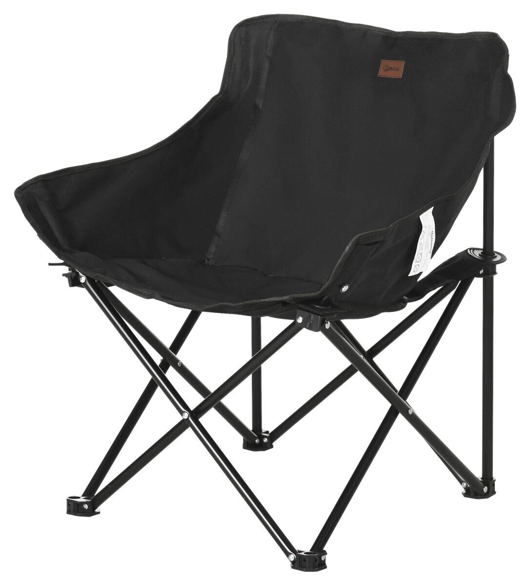 Outsunny Campingstuhl schwarz Stahl B/H/L: ca. 54x66x61 cm