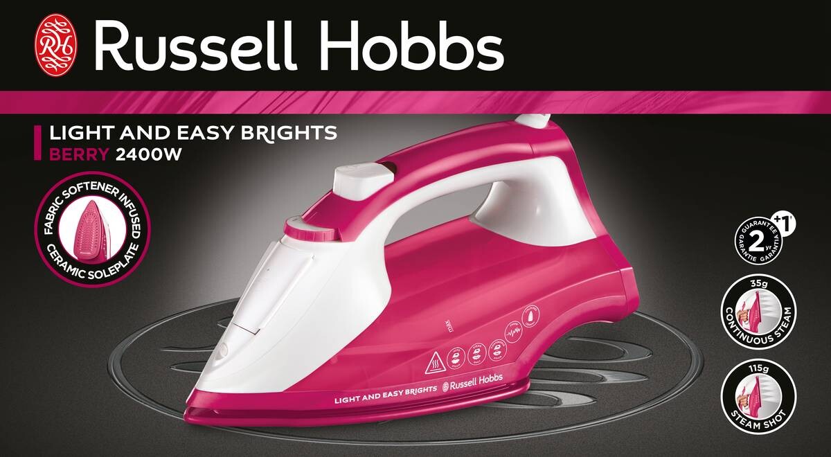 Russell Hobbs Dampfbügelautomat 26480-56 beere weiß Kunststoff B/H/L: ca. 11,7x15,9x29 cm