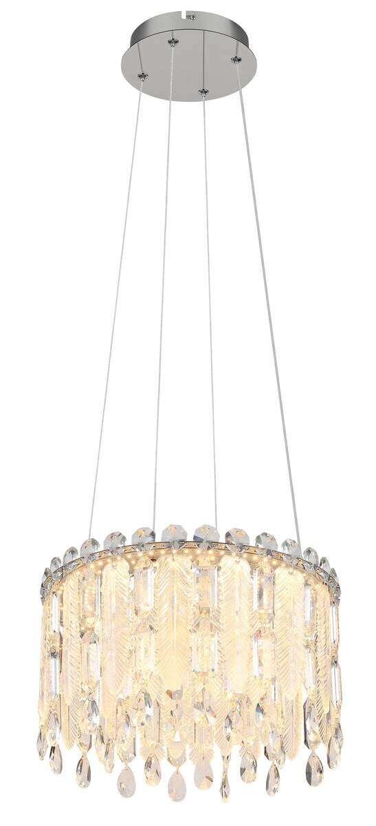 GLOBO Pendelleuchte Chrom klar Metall H/D: ca. 120x39,5 cm 1 Brennstellen