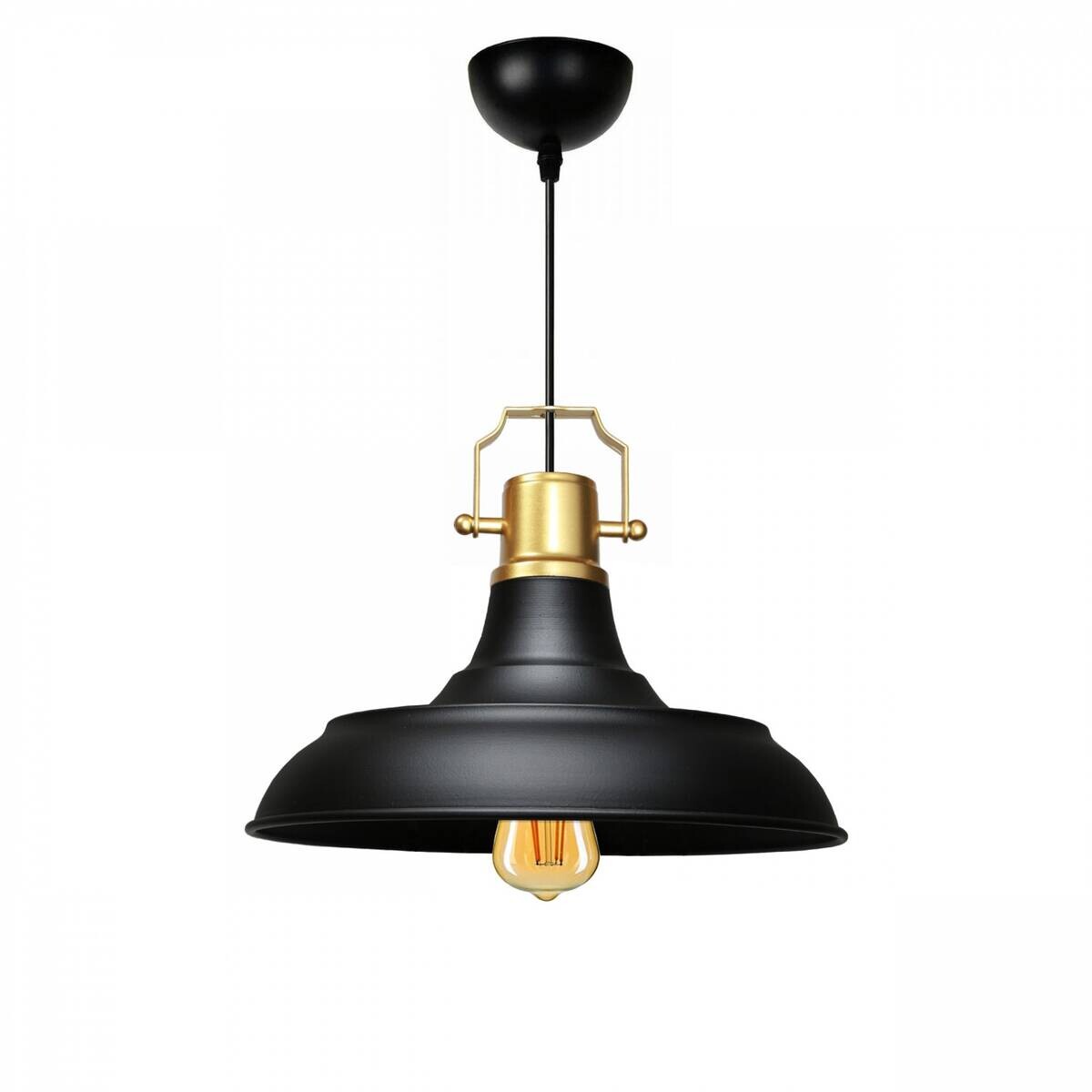 Opviq Pendelleuchte schwarz Metall B/H/T/L/D: ca. 25x100x25x25x25 cm E27 1 Brennstellen