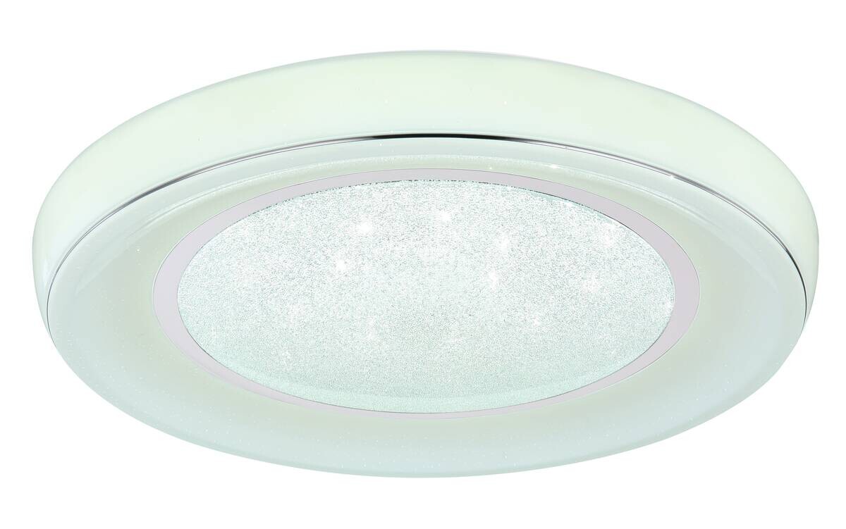 GLOBO Deckenleuchte 483110-30 weiß Opal Metall Kunststoff Chrom H/D: ca. 9x66 cm