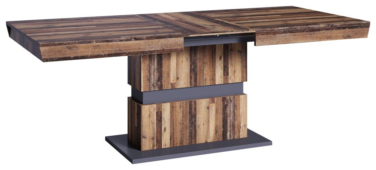 Tisch MATTHEW Eiche Old Wood Nachbildung anthrazit B/H/T: ca. 140x75x90 cm