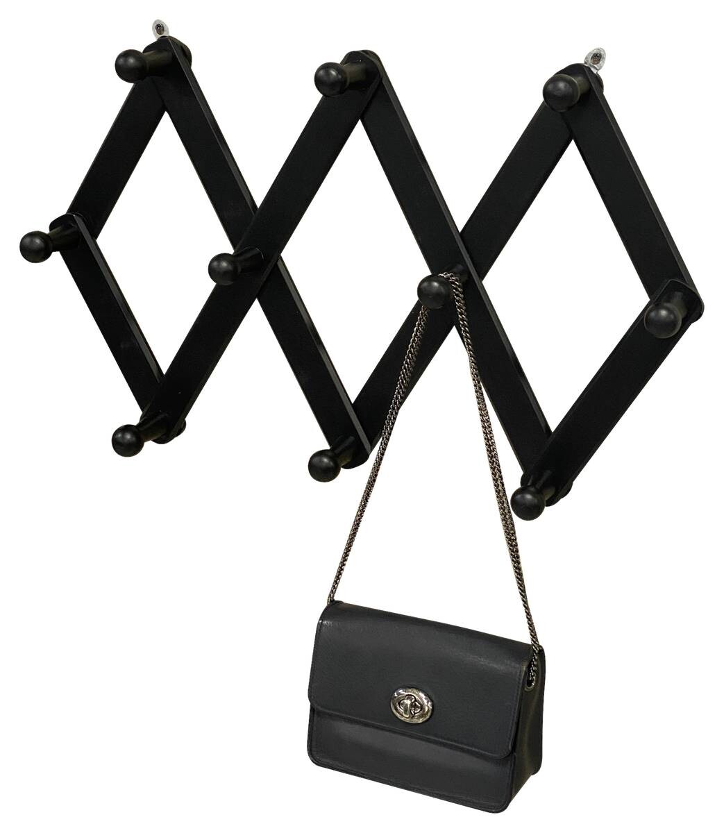 Wandgarderobe Nele schwarz lackiert B/H/T: ca. 34x15x9 cm