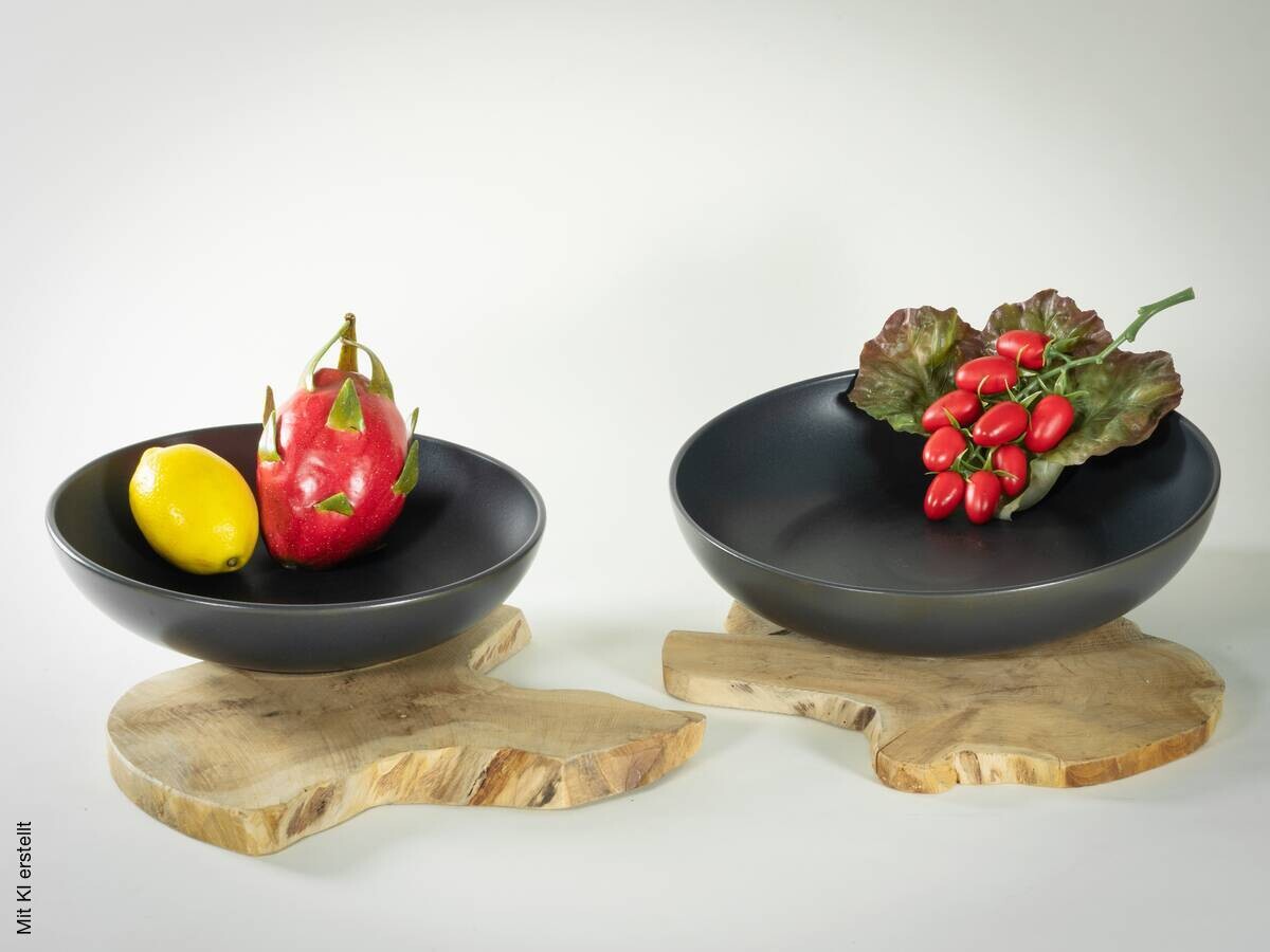 CreaTable Cappuccino-Set Uno schwarz Steinzeug B/H/L: ca. 39,4x38,7x39,4 cm