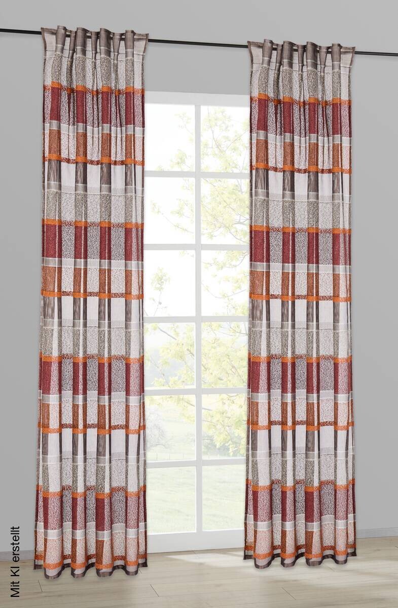 Kombivorhang Chelsea bordeaux B/L: ca. 145x245 cm