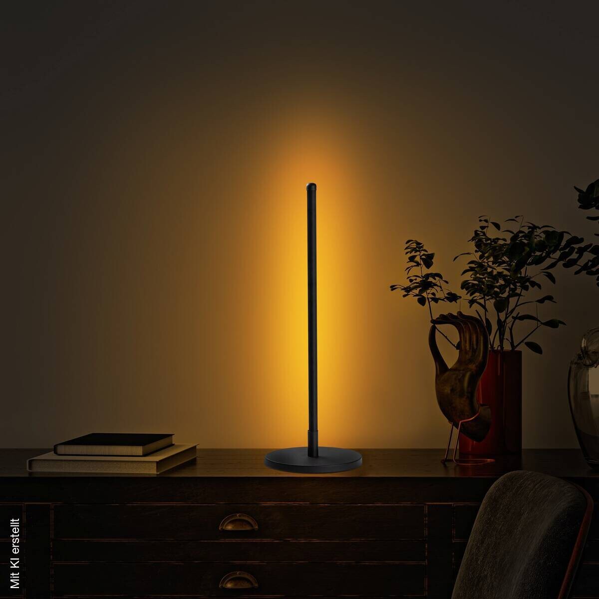 Opviq LED-Tischleuchte schwarz B/H/T: ca. 18x51x18 cm