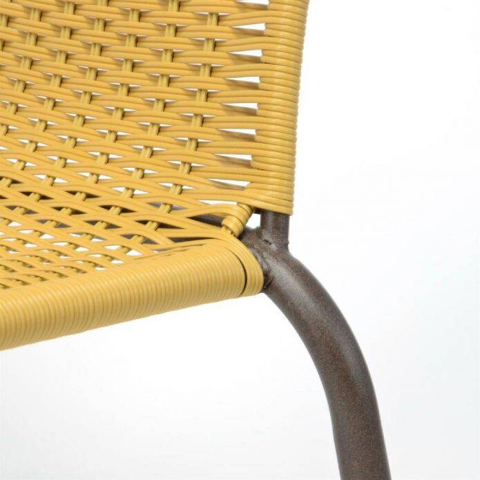 VCM Gartensitzgruppe braun Stahl B/H/T: ca. 53x73x60 cm