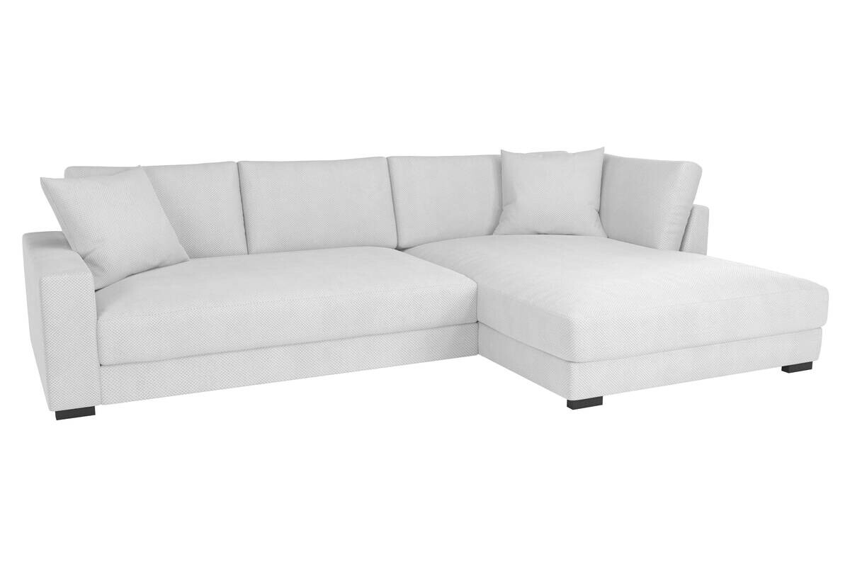 Ecksofa weiß Microfaser B/H/T: ca. 300x83x190 cm