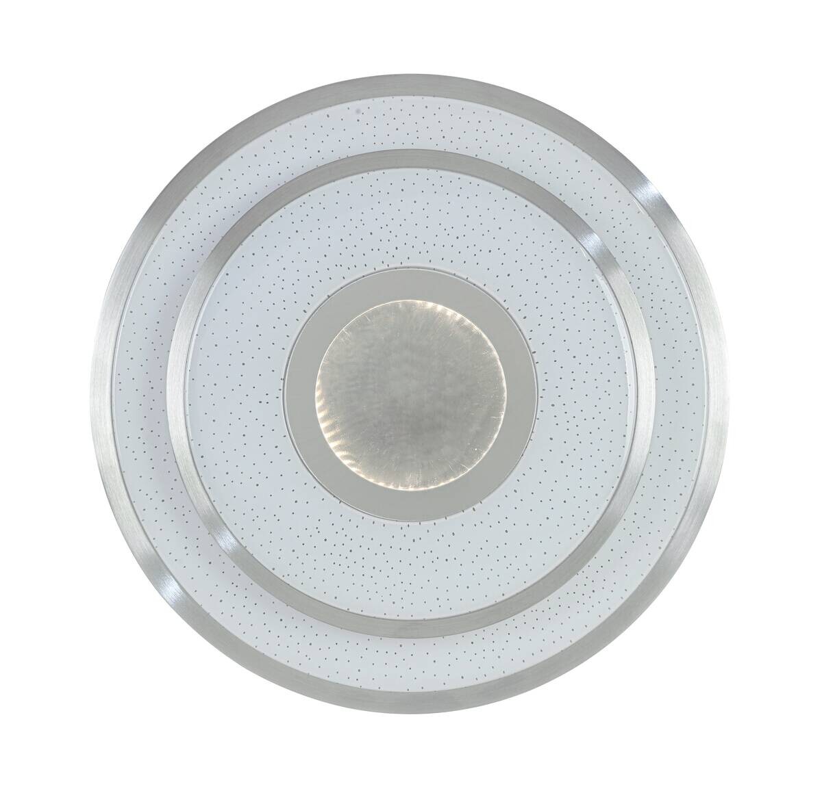Nolo LED Deckenleuchte Chrom weiß Kunststoff Metall B/H/L: ca. 38x7,5x38 cm 2 Brennstellen