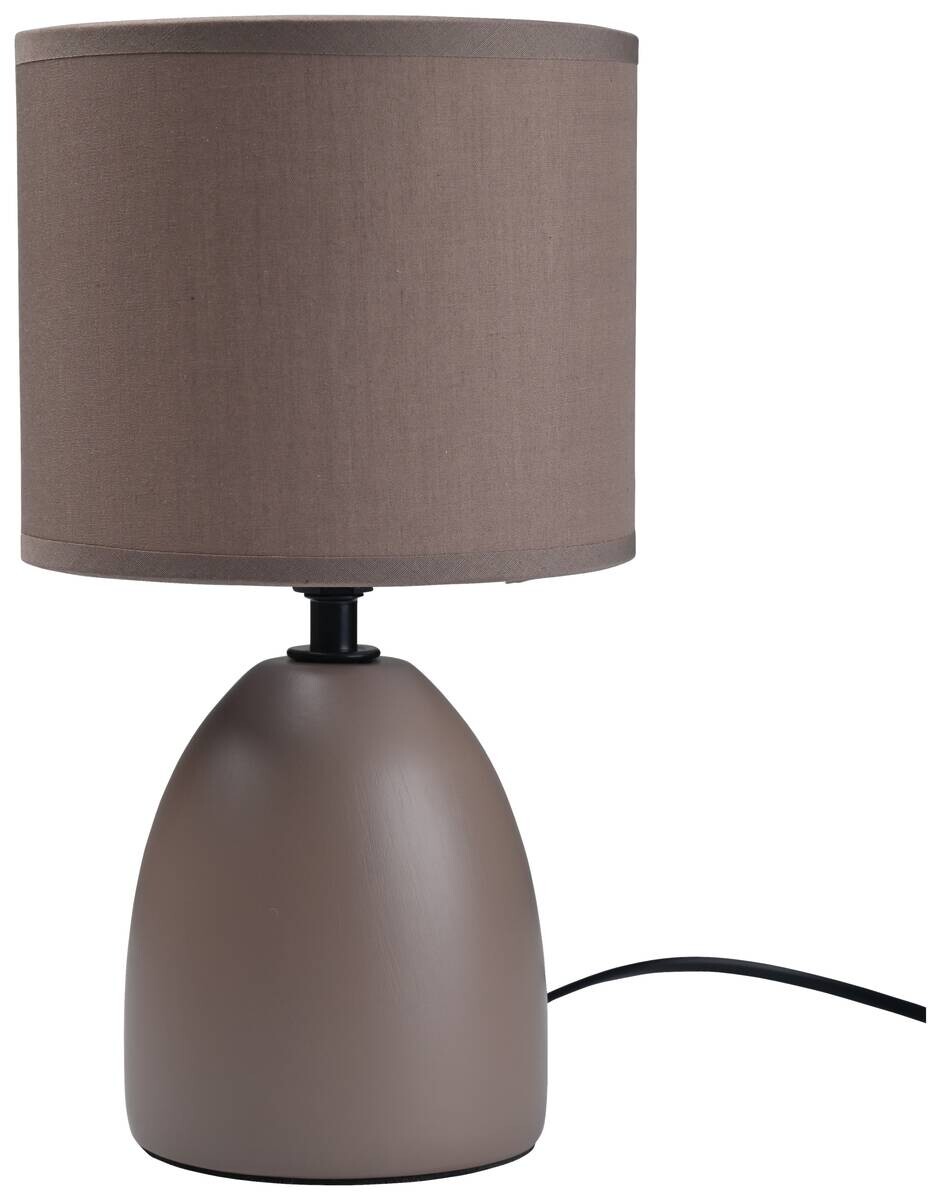POCOline Tischleuchte Kushi taupe Keramik B/H/L: ca. 15x27x15 cm E14 1 Brennstellen