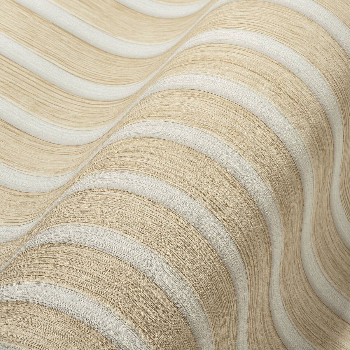 A.S.Creation Vliestapete beige weiß B/H/D: ca. 53x1005x8,5 cm