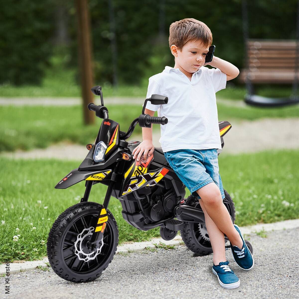 AIYAPLAY Kindermotorrad gelb B/H/L: ca. 56x80x106,5 cm