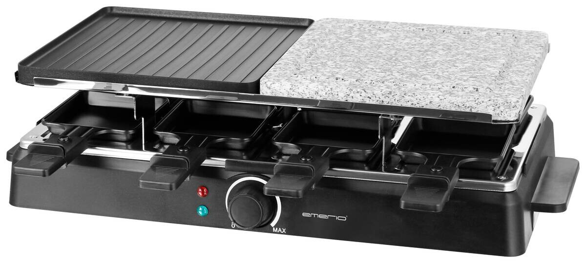 Emerio Raclette RG-126708.2 schwarz Metall Kunststoff B/H/L: ca. 25,2x12,5x48,9 cm