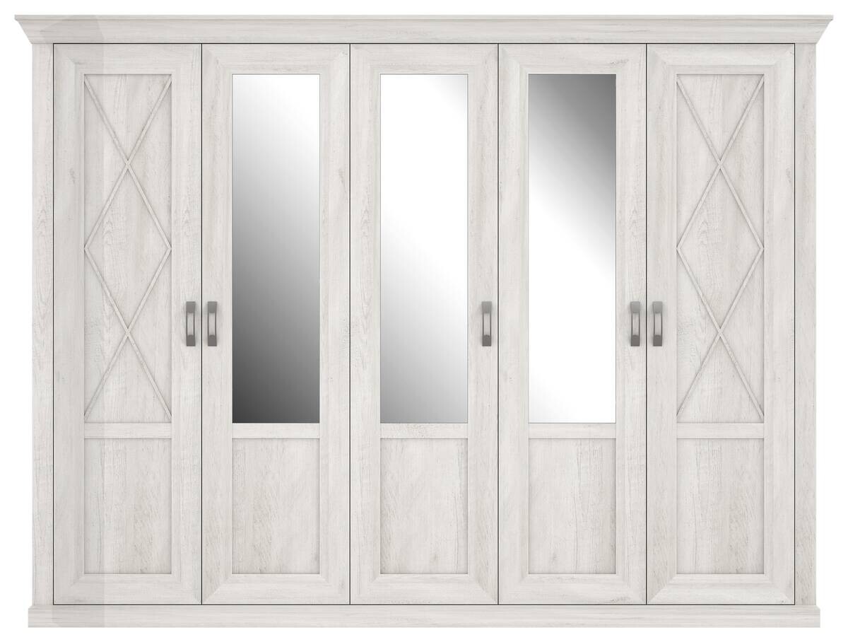 Kleiderschrank weiß Pinie Nachbildung B/H/T: ca. 268,3x205,8x62,6 cm