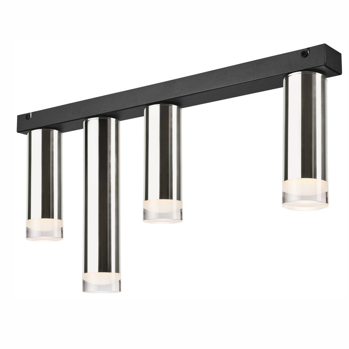 Lamkur Deckenleuchte schwarz Stahl B/H/L: ca. 8x31,5x60 cm E27 4 Brennstellen