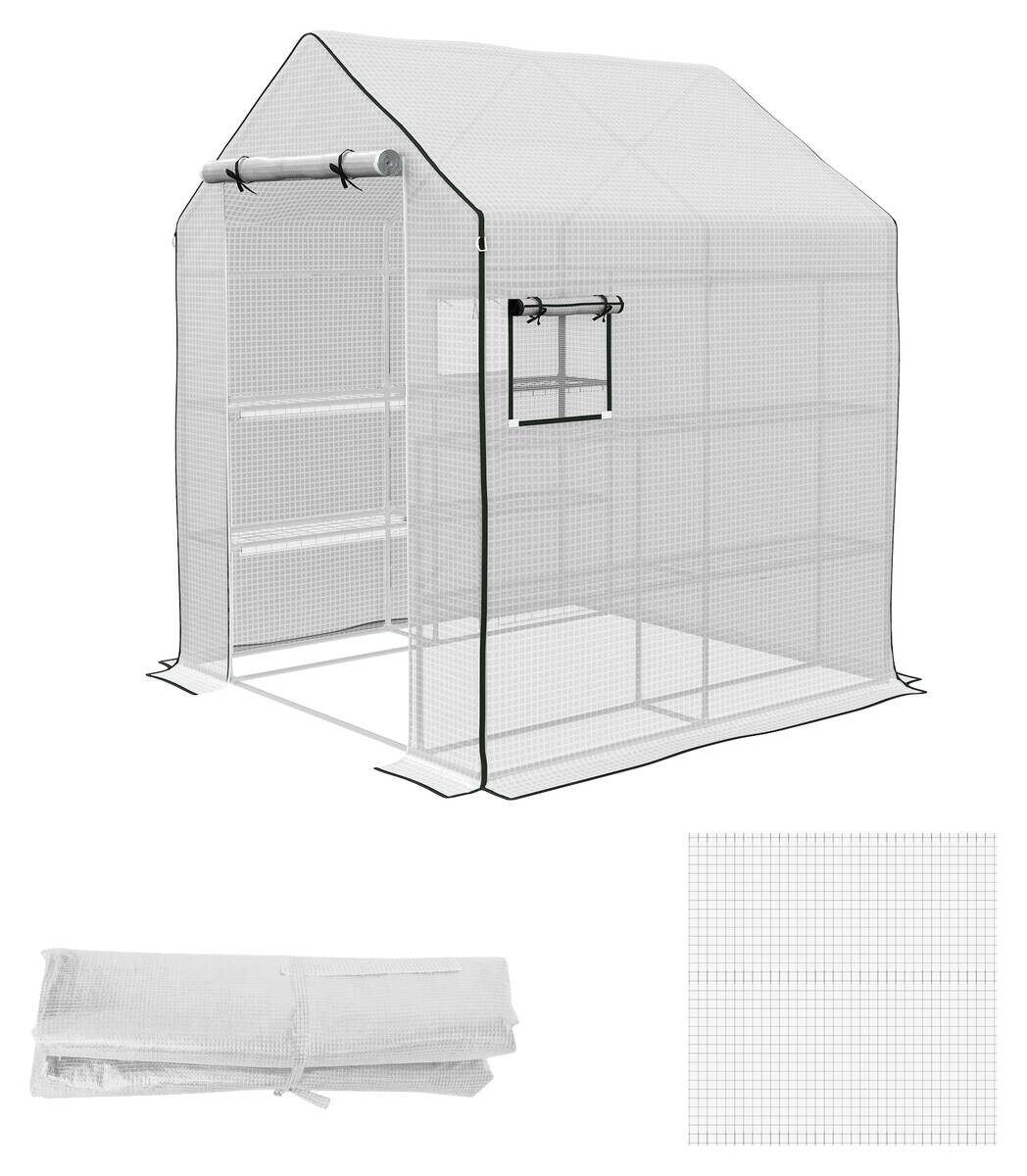 Outsunny Ersatzfolie B/H/L: ca. 143x190x140 cm weiß