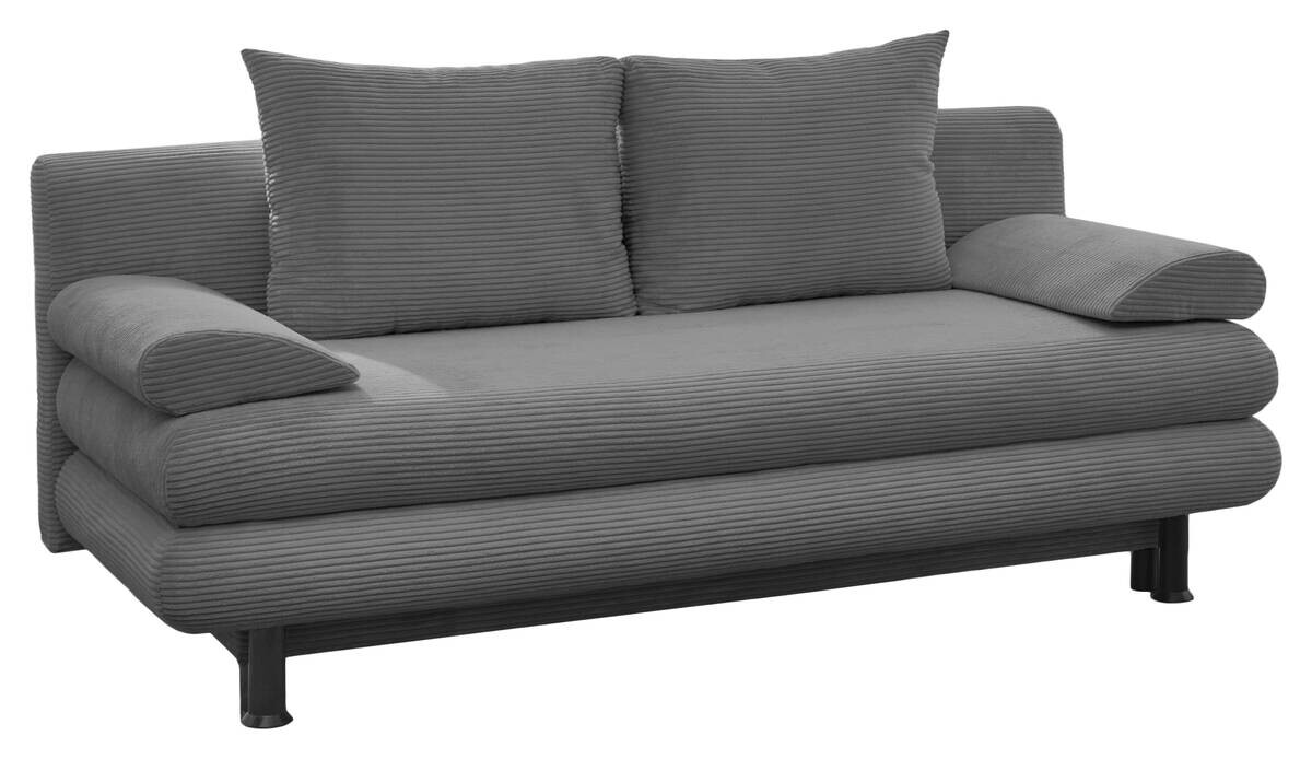 Schlafsofa grau Microfaser B/H/T: ca. 190x93x92 cm