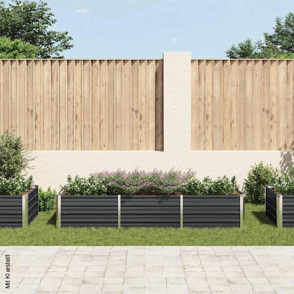 Hochbeet anthrazit Stahl B/H/L: ca. 80x45x240 cm