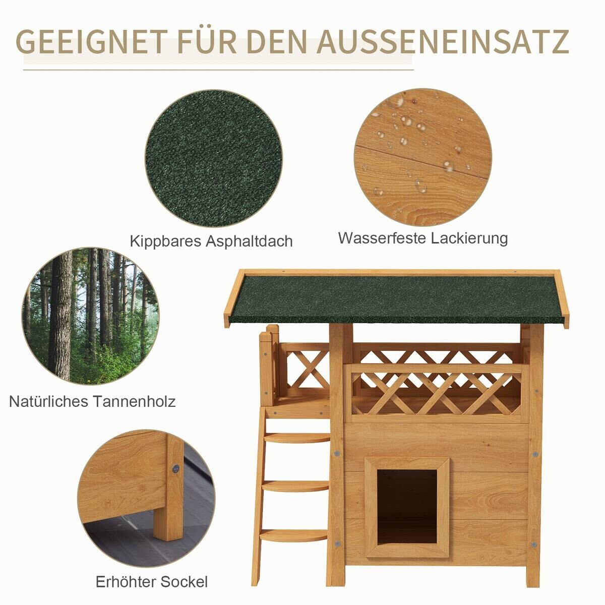 PawHut Katzen-Zubehör grün Edelstahl B/H/L: ca. 50x77x73 cm