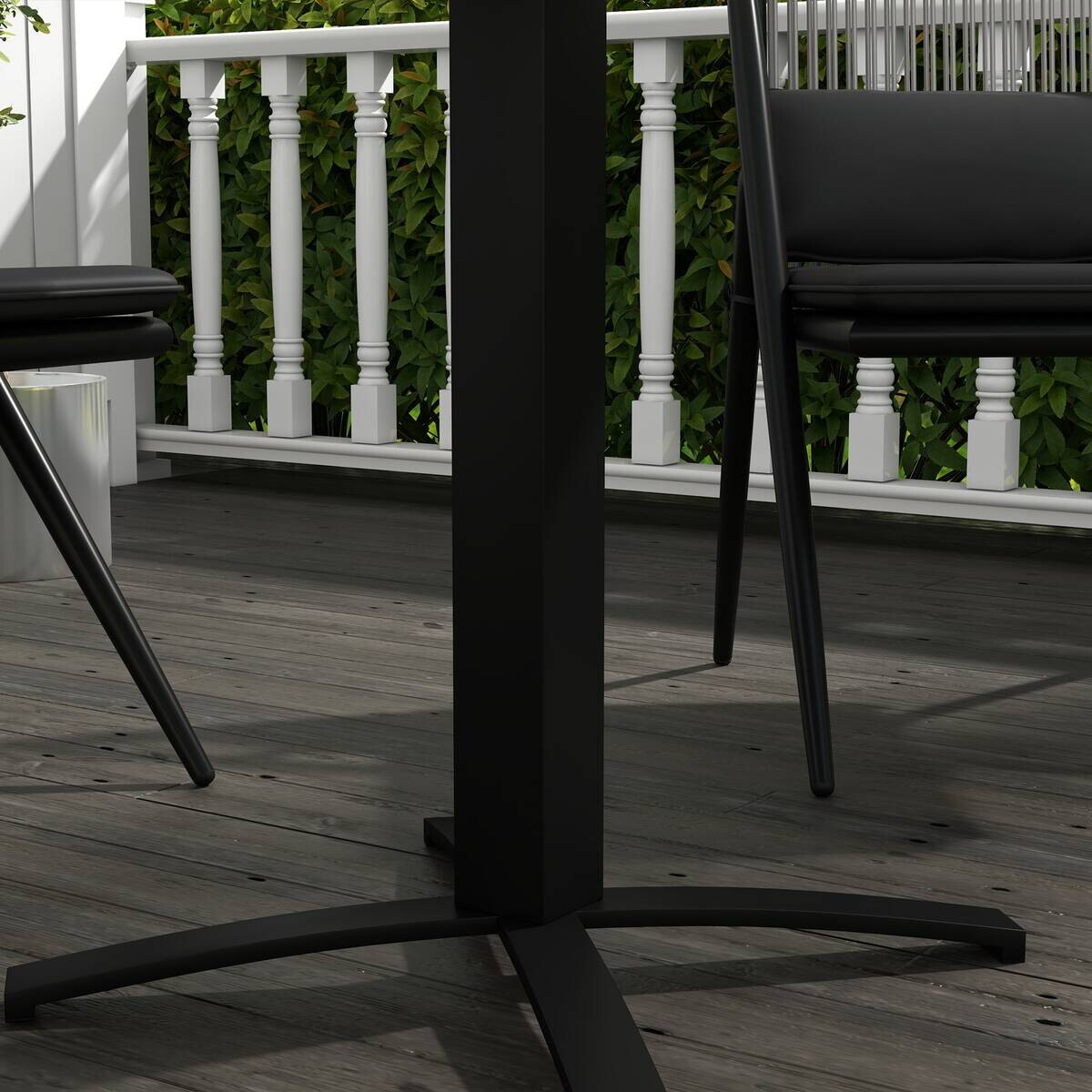 Outsunny Gartentisch grau Holz B/H/L: ca. 70x76x70 cm