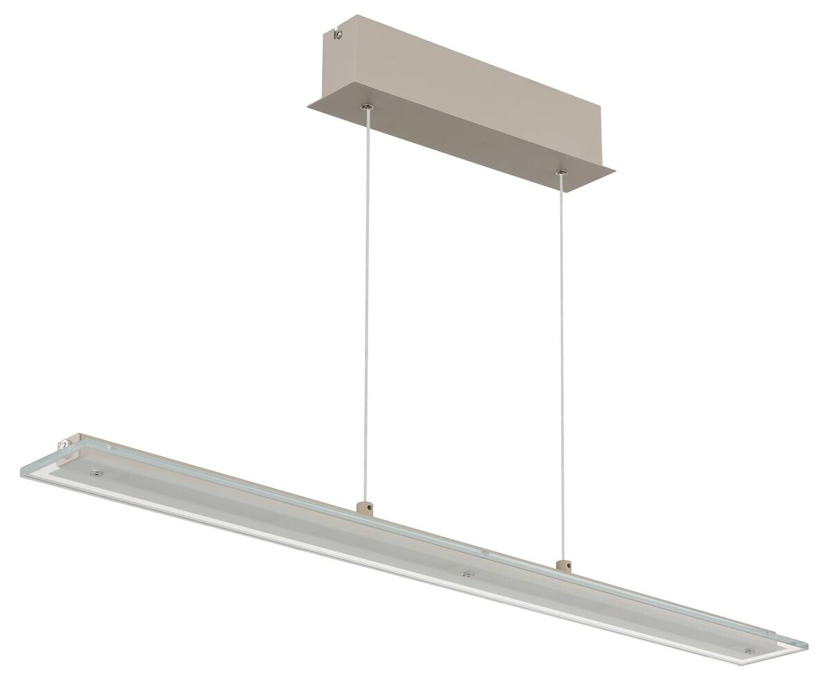 GLOBO LED-Pendelleuchte Novak sand Glas Metall B/L/D: ca. 9x88x150 cm