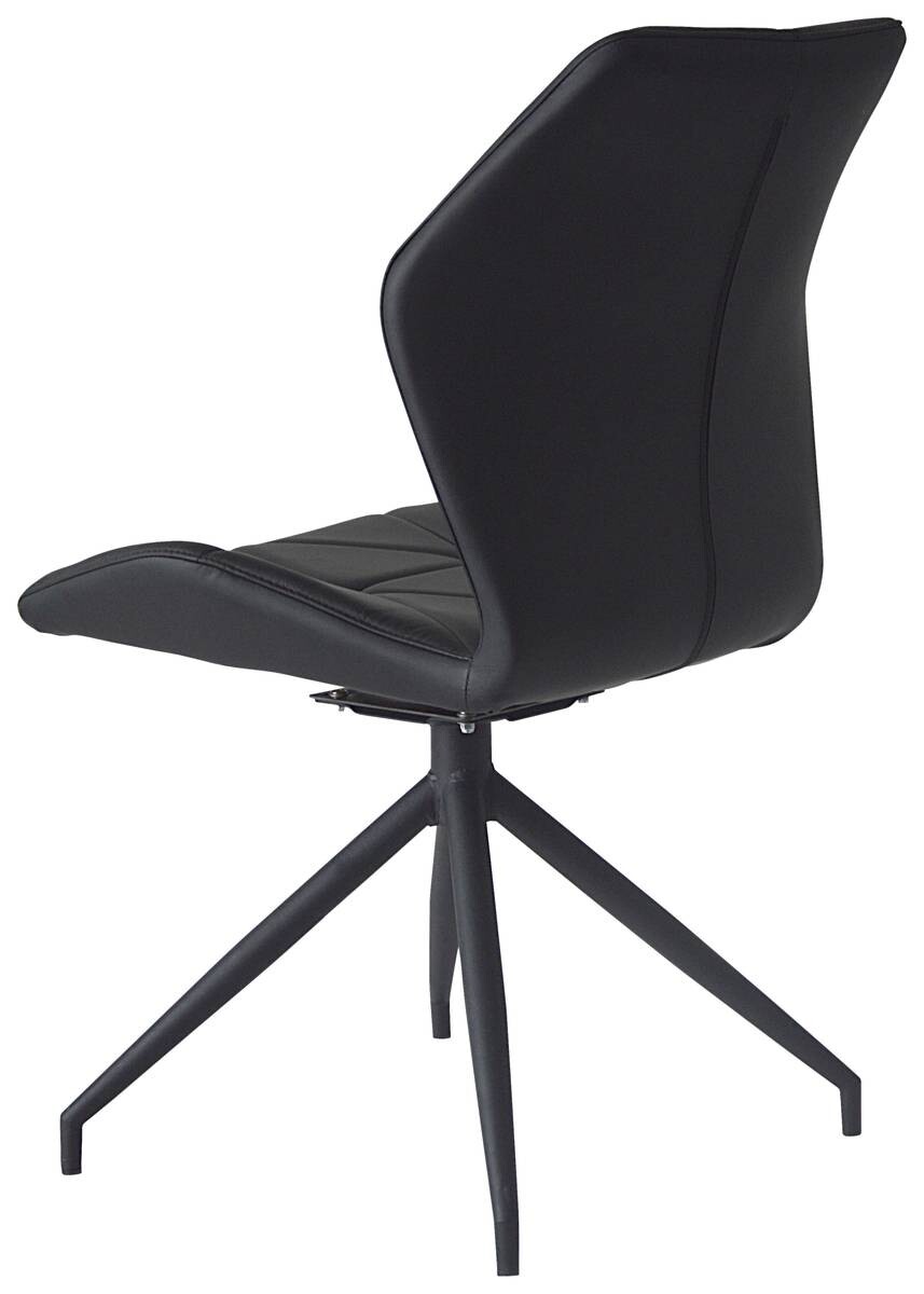 Stuhl IMKE 2er-Set schwarz schwarz Kunstleder Metall B/H/T: ca. 52x90,5x62 cm