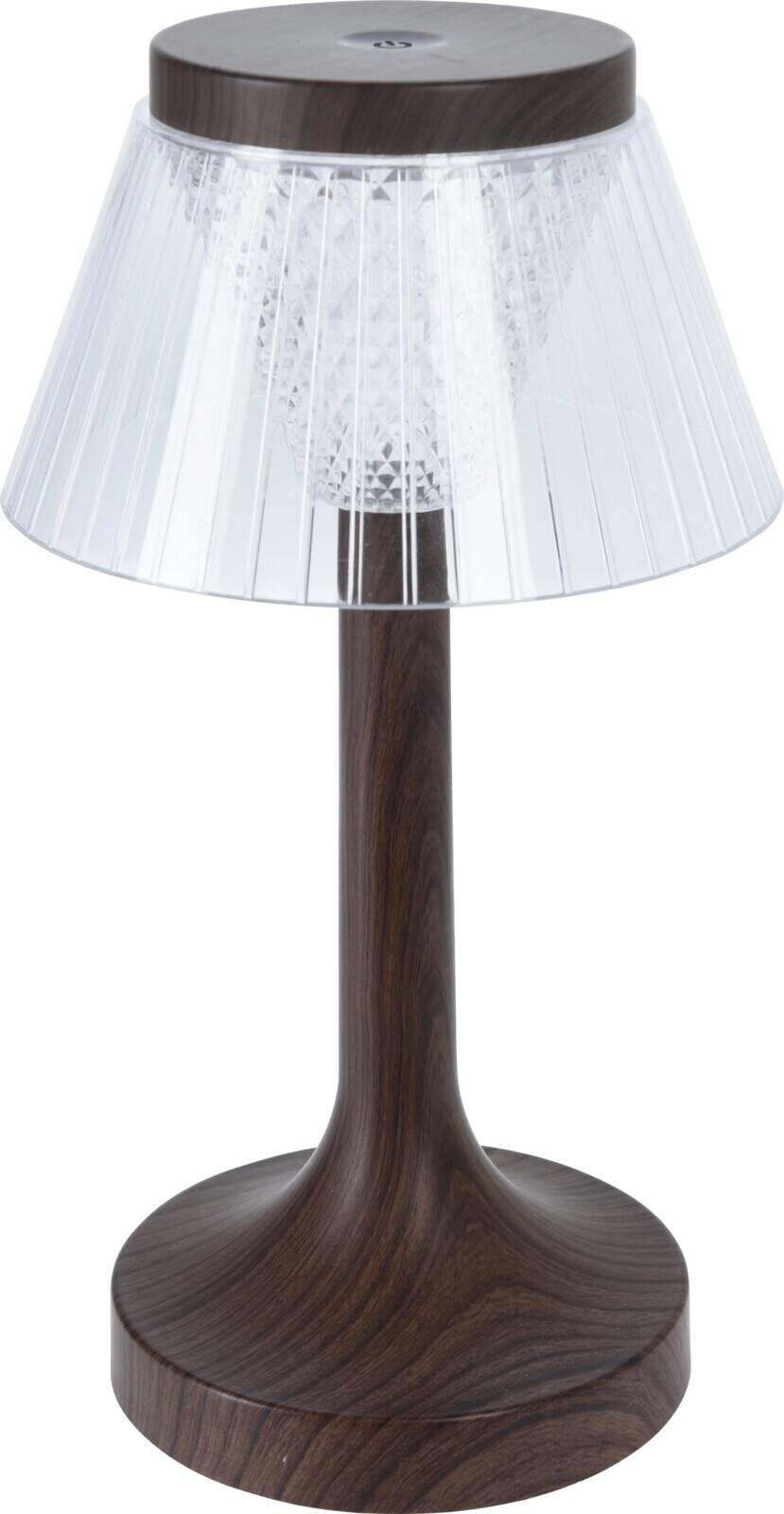 LED-Tischleuchte braun Kunststoff H/D: ca. 27,5x15 cm