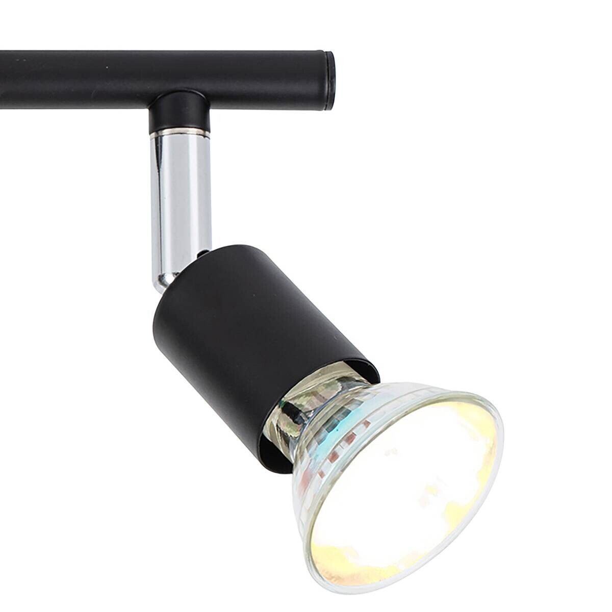 POCOline Spotbalken Boris schwarz B/H/L: ca. 10x8x25 cm 2 Brennstellen