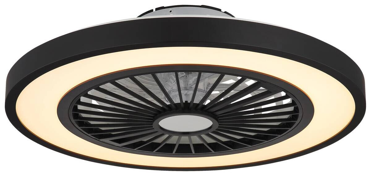 GLOBO Deckenventilator mattschwarz Opal H/D: ca. 15,9x54 cm max. 45 W