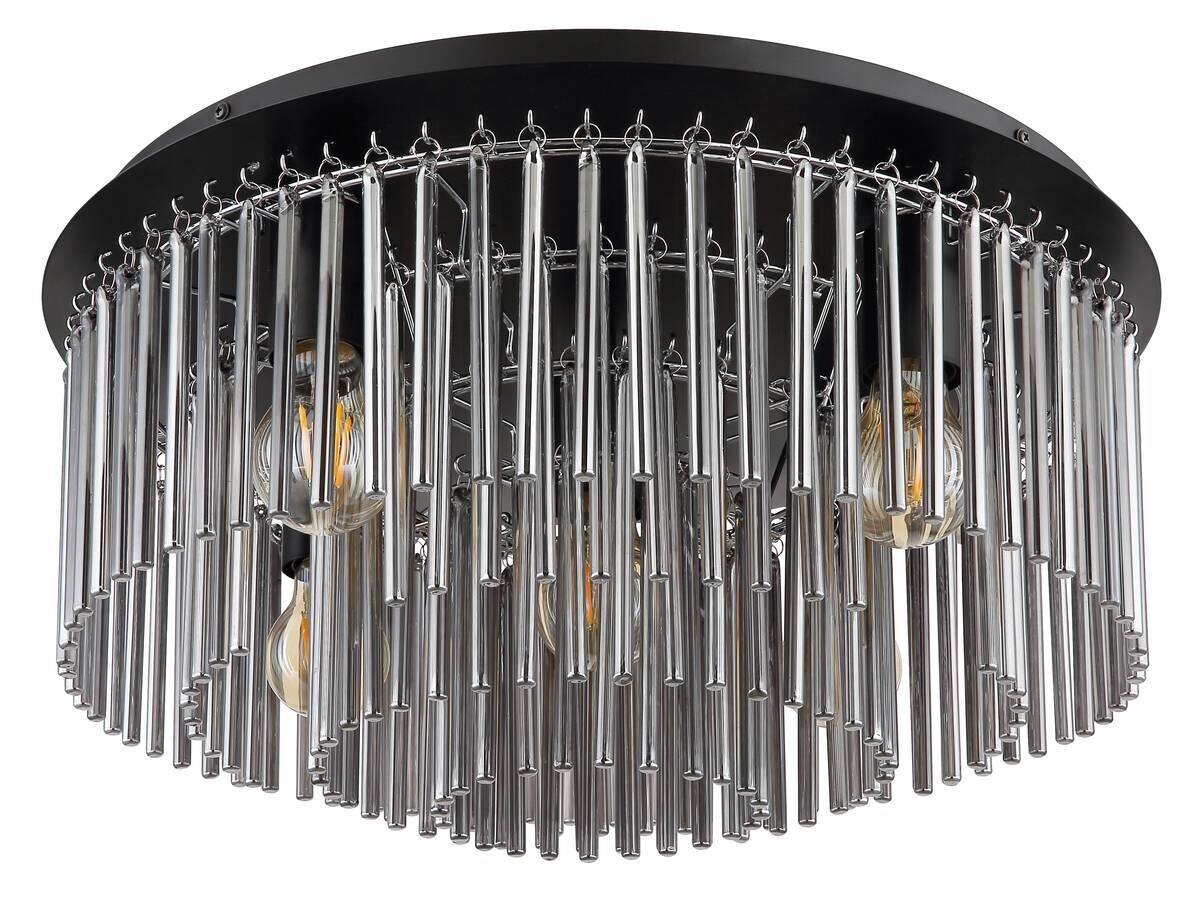 GLOBO Deckenleuchte Garley schwarz Metall H/D: ca. 23x30 cm E14 1 Brennstellen