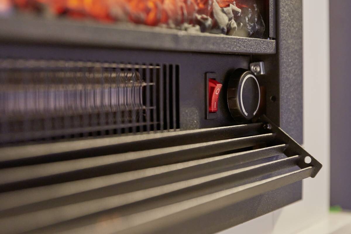 CLASSIC FIRE Elektrischer-Kamin 871125200410 weiß schwarz Glas Metall B/H/T: ca. 70x71x22 cm ca. 1800 W