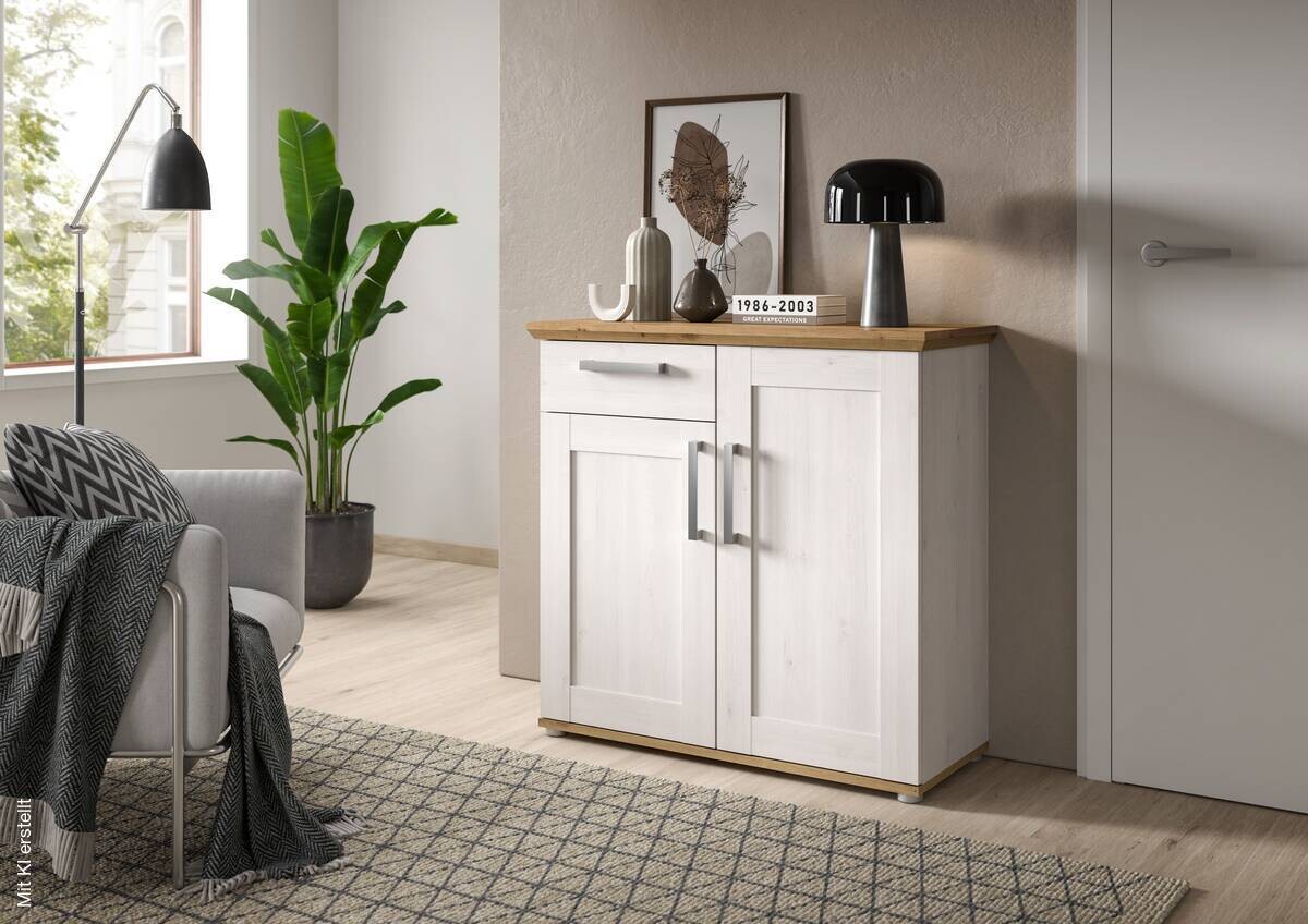 Kommode Verona Sibiu Lärche Nachbildung Eiche Artisan Nachbildung B/H/T: ca. 95x92x39 cm
