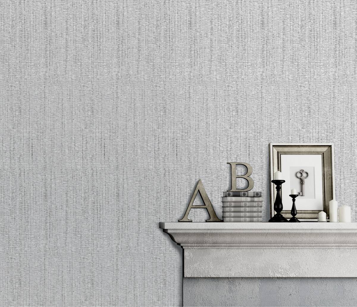 Vinyltapete Struktur grau B/L: ca. 53x1005 cm