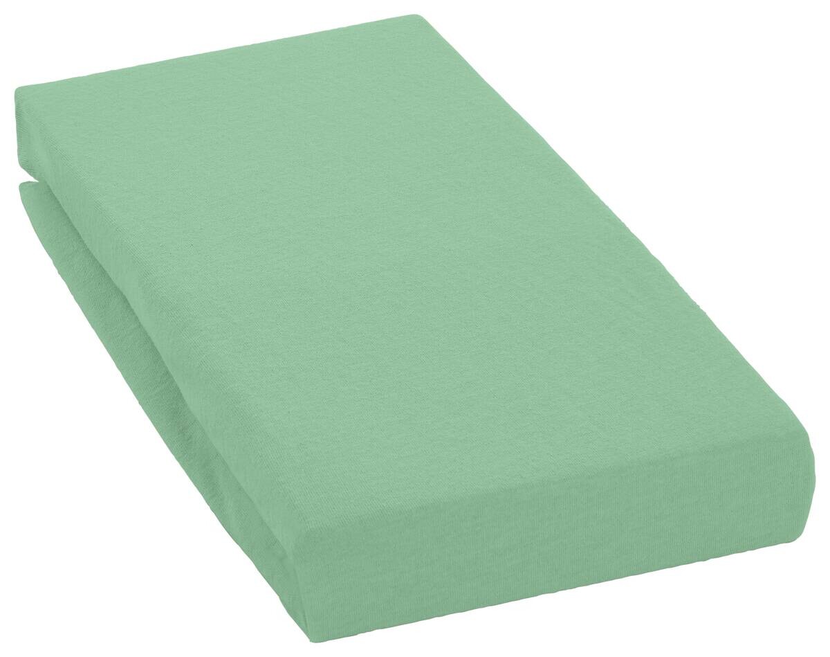Sensation Spannbetttuch Jersey grün 50% Polyester, 50% Baumwolle B/L: ca. 150x200 cm