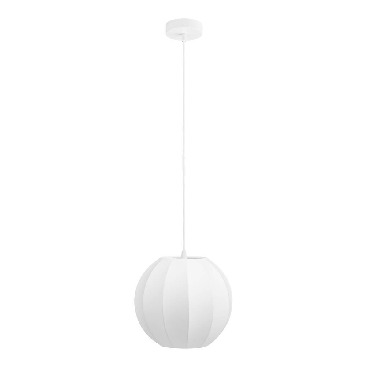 Housenordic Pendelleuchte Coventry weiß Holz Aluminium H/D: ca. 22x25 cm E27 1 Brennstellen