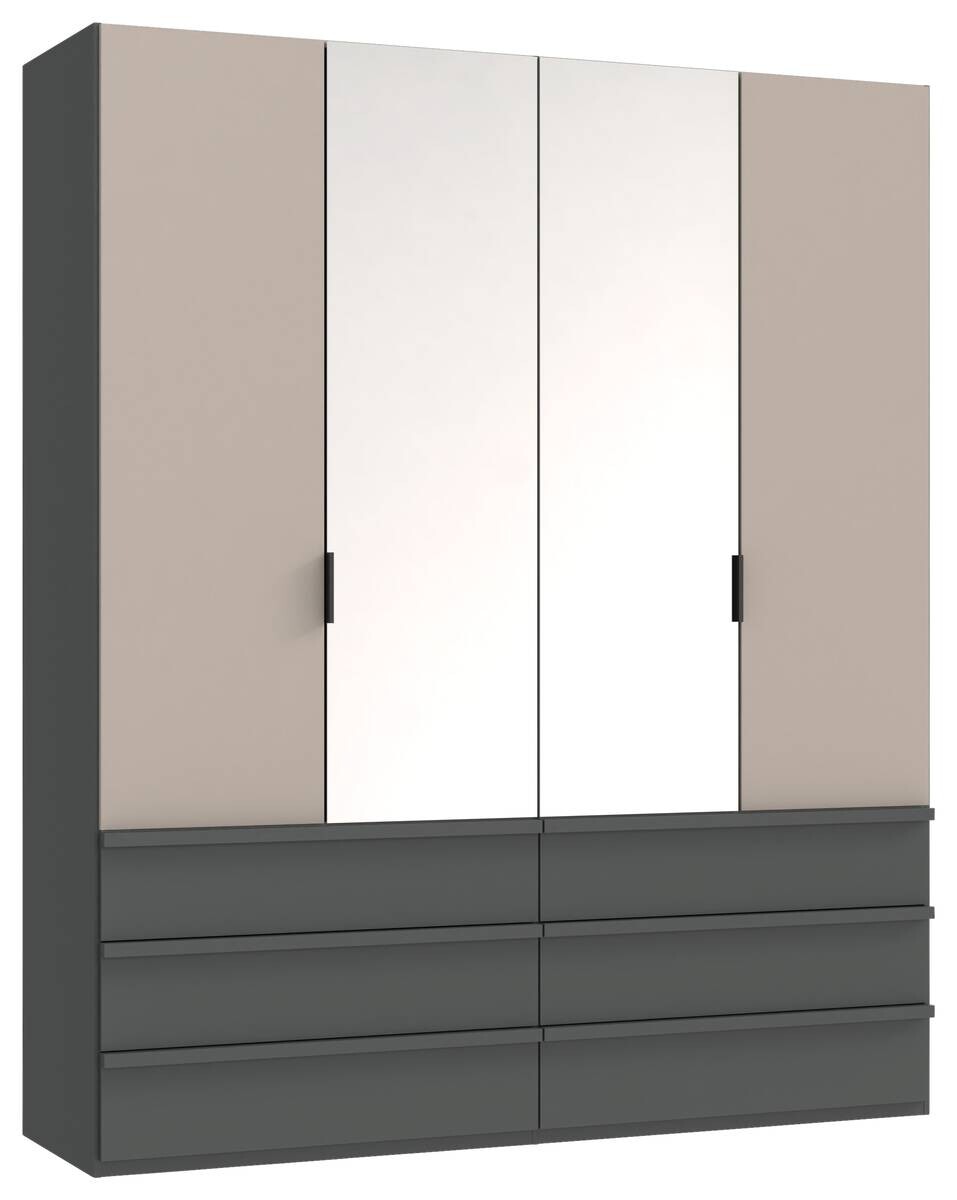 Falttürenschrank Oxford Sahara grau B/H/T: ca. 200x236x58 cm