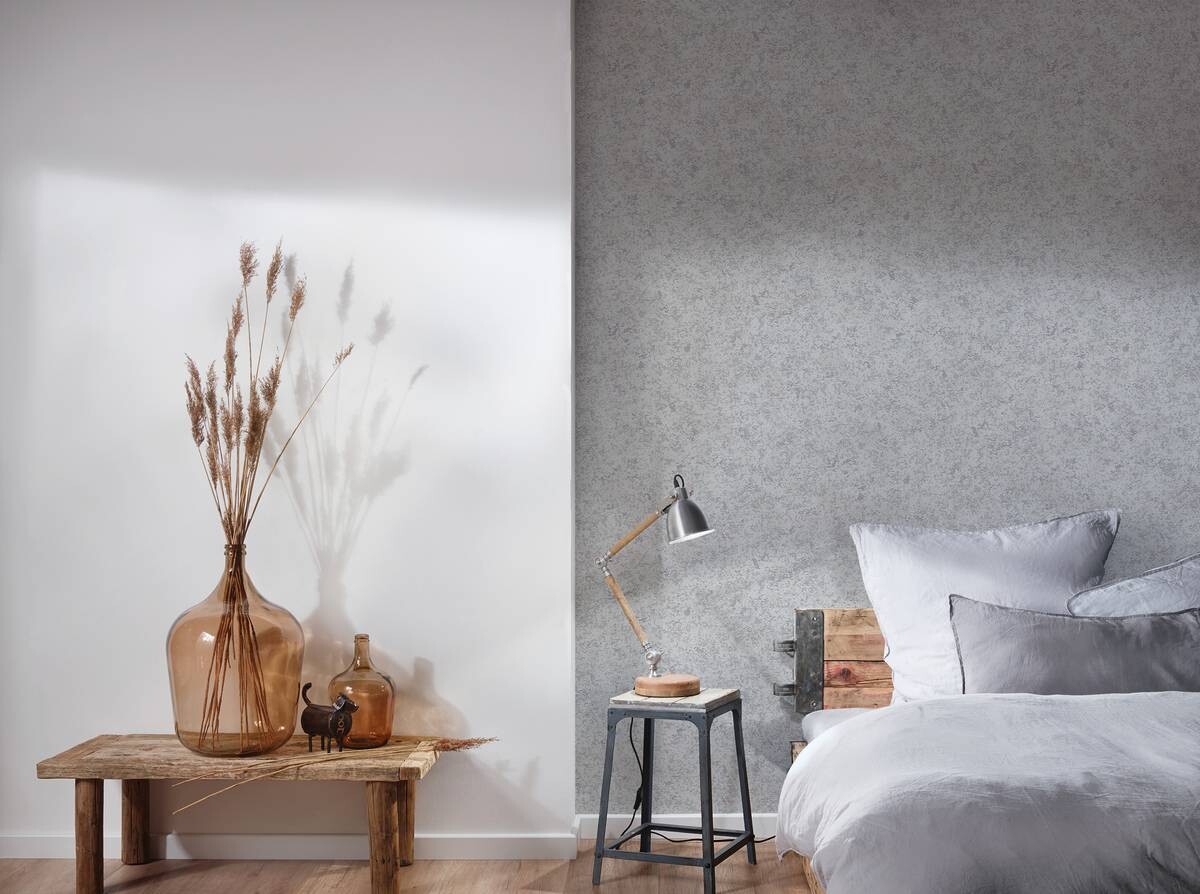 A.S.Creation Vliestapete Attractive Uni grau B/L: ca. 53x1005 cm