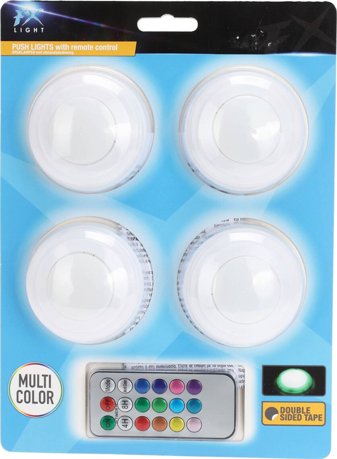 LED-Push-Lichter weiß Kunststoff H/D: ca. 2,5x6,5 cm