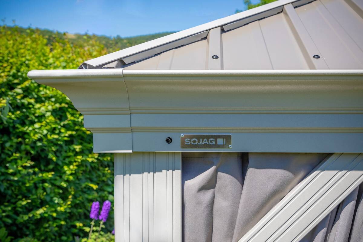 Sojag Pavillon Messina champagner Metall B/H/L: ca. 483x307x363 cm