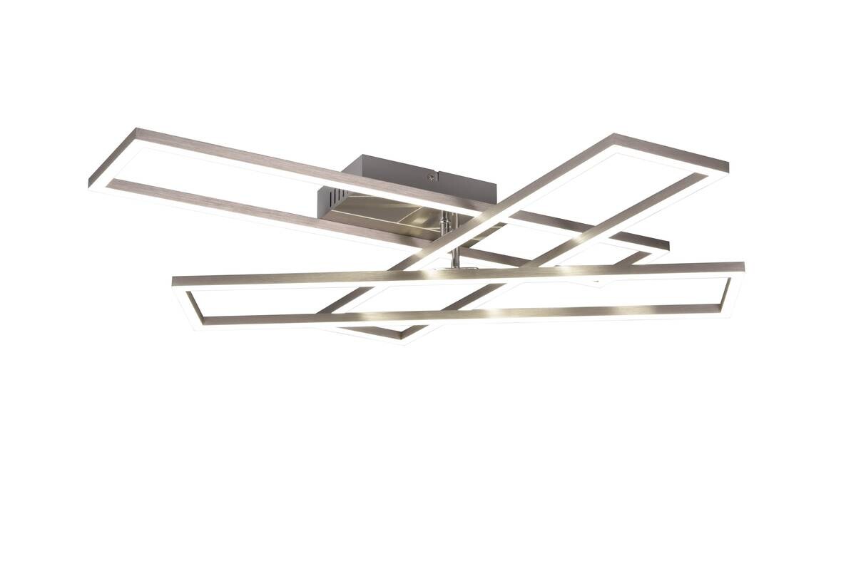 Reality LED-Deckenleuchte R64423107 Corso nickel matt Metall B/H/T: ca. 66x10x60 cm 1 Brennstellen