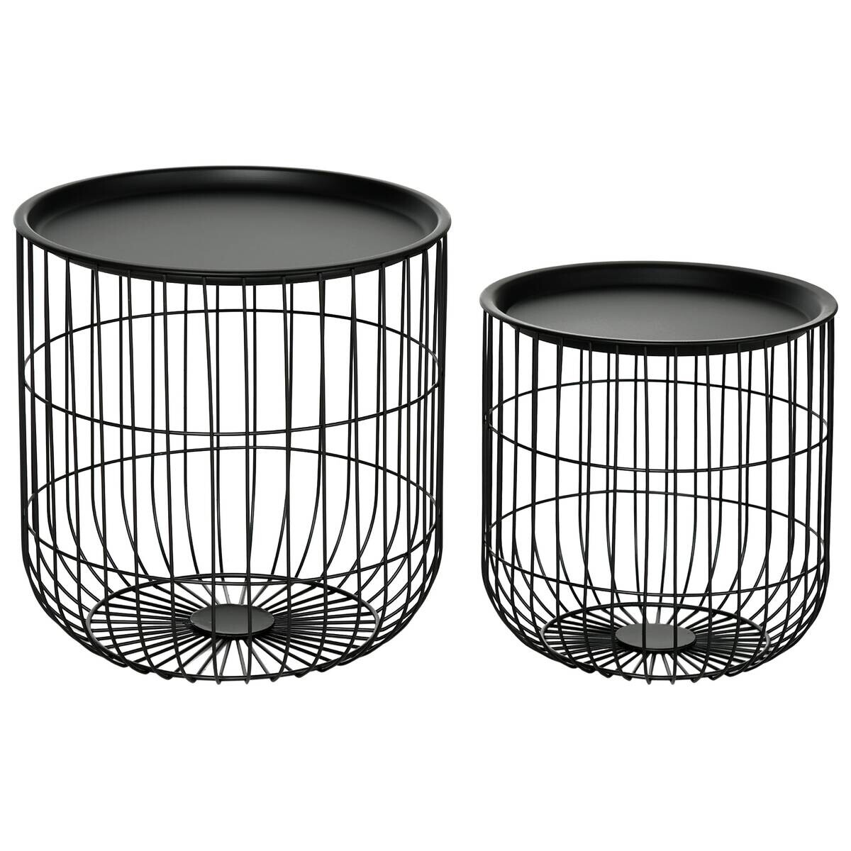 HOMCOM Beistelltisch schwarz Polypropylen B/H/L: ca. 40x40x40 cm