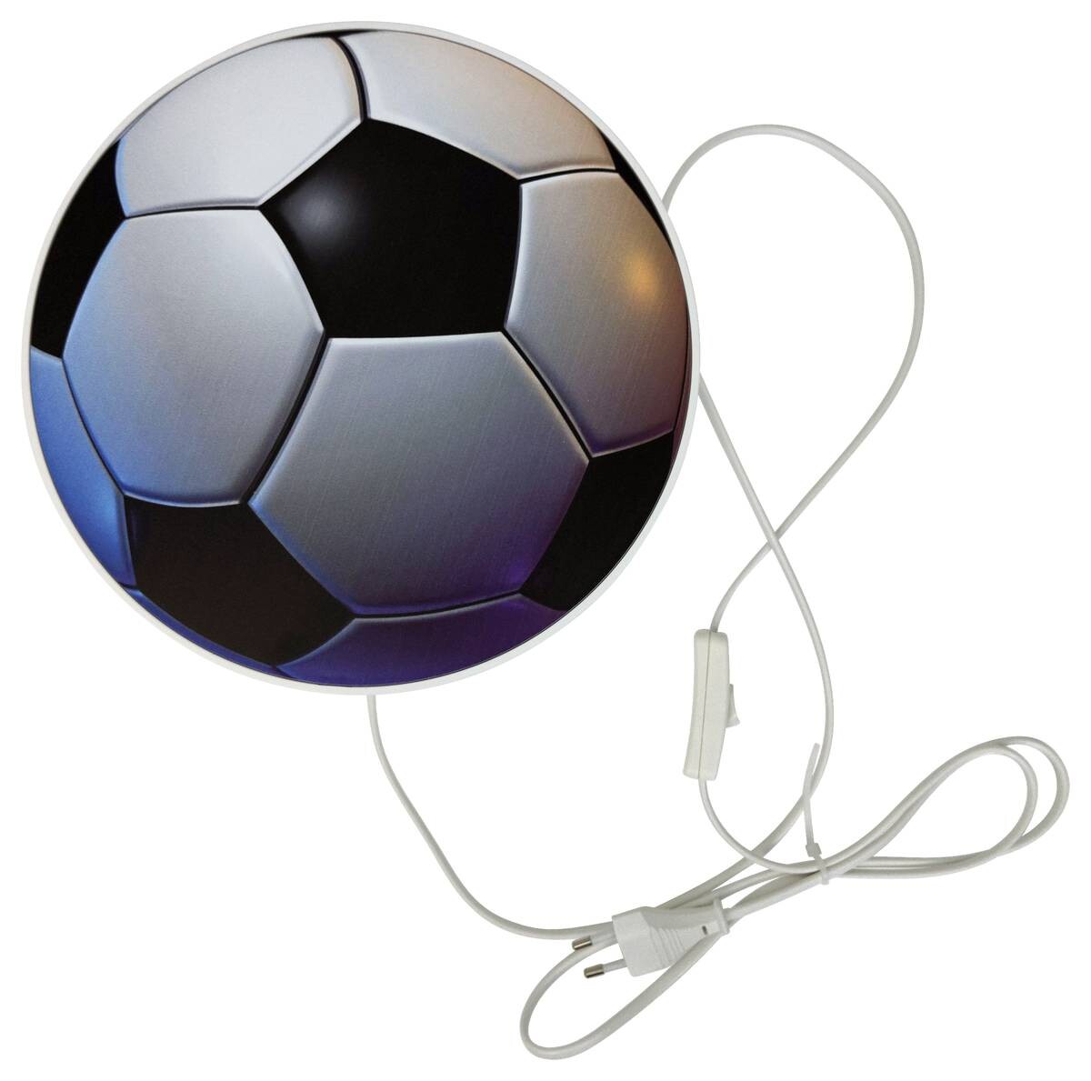 Niermann Kinderwandleuchte Fußball schwarz weiß Kunststoff