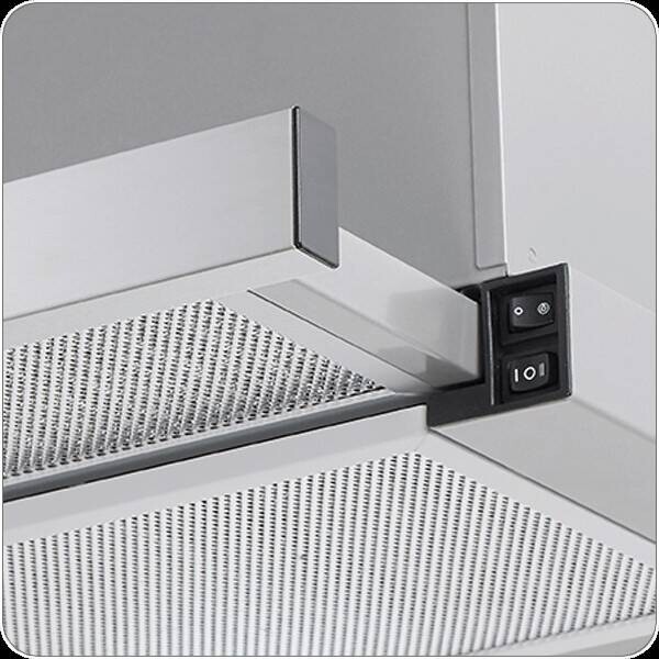 PKM Dunstabzugshaube UBH6002-2H silber B/H/T: ca. 59,8x17,6x28 cm