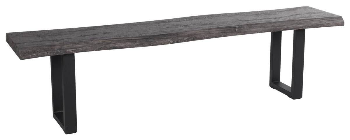 Sitzbank Thea grau Akazie MDF B/H/T: ca. 180x46x40 cm