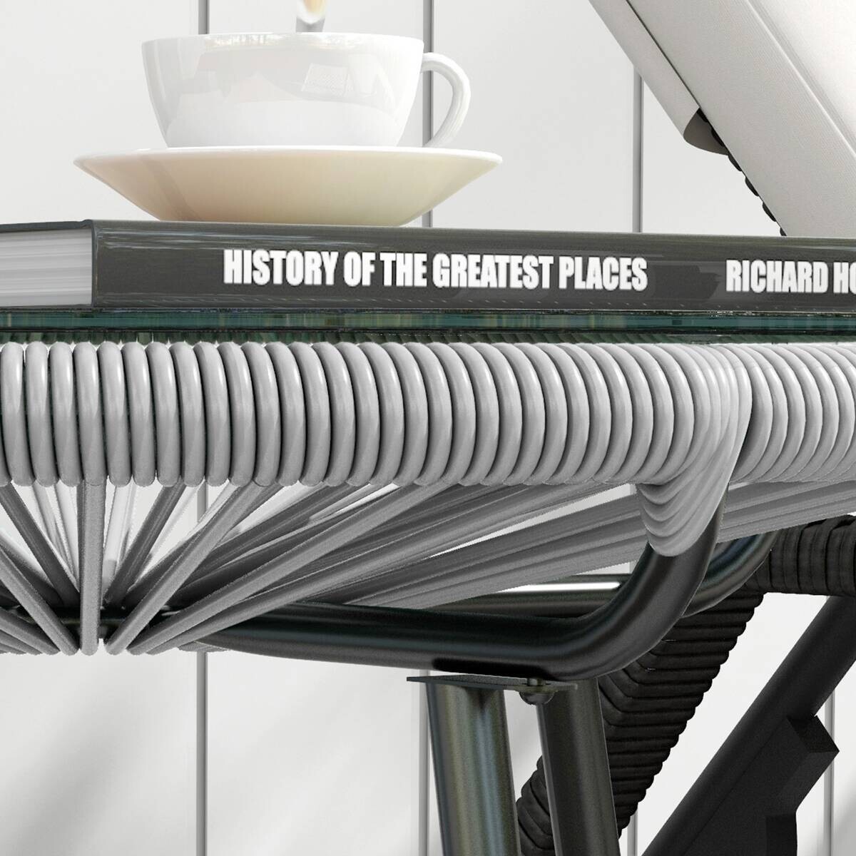 Outsunny Beistelltisch grau Polyrattan B/H/L: ca. 50x50x50 cm