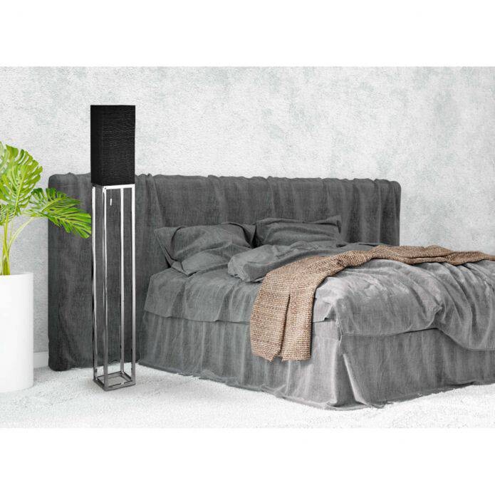 Näve Leuchten Stehlampe NV2064822 schwarz Metall Stoff B/H/L: ca. 19x151x19 cm 1 Brennstellen
