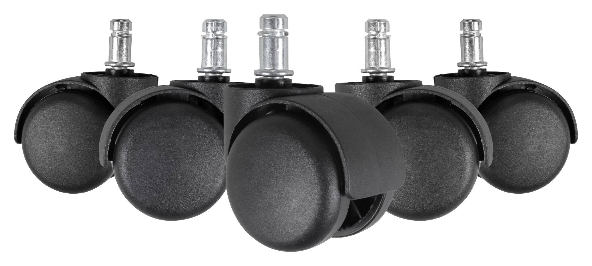 Hartbodenrollen schwarz Kunststoff B/H/T: ca. 5x5x5 cm